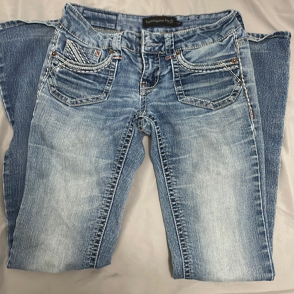 low rise boot cut jeans